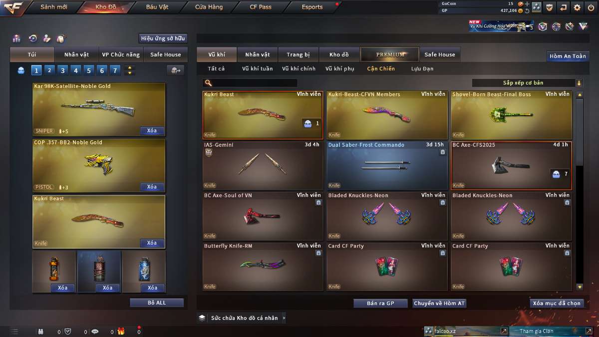 shop acc cf uy tin gia re